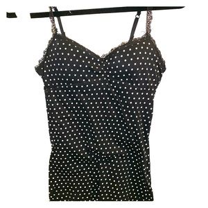 black and white polka dot cami